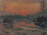 Claude Monet Sunset on the Seine in Winter Spain oil painting artist